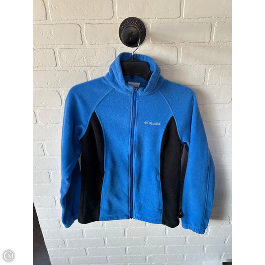 Jacket Fleece By Columbia In Black & Blue, Size: S