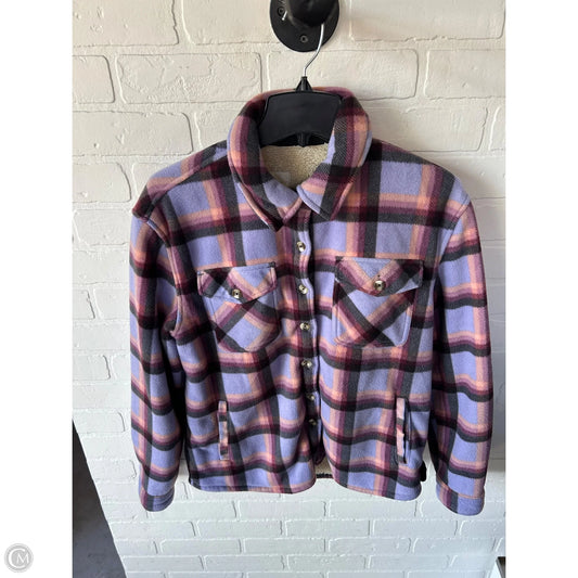 Jacket Shirt By Sage In Purple, Size: S