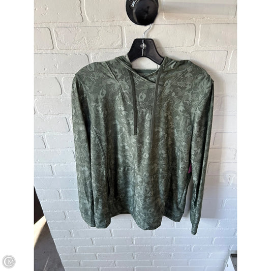 Athletic Top Long Sleeve Hoodie By Gerry In Green, Size: M