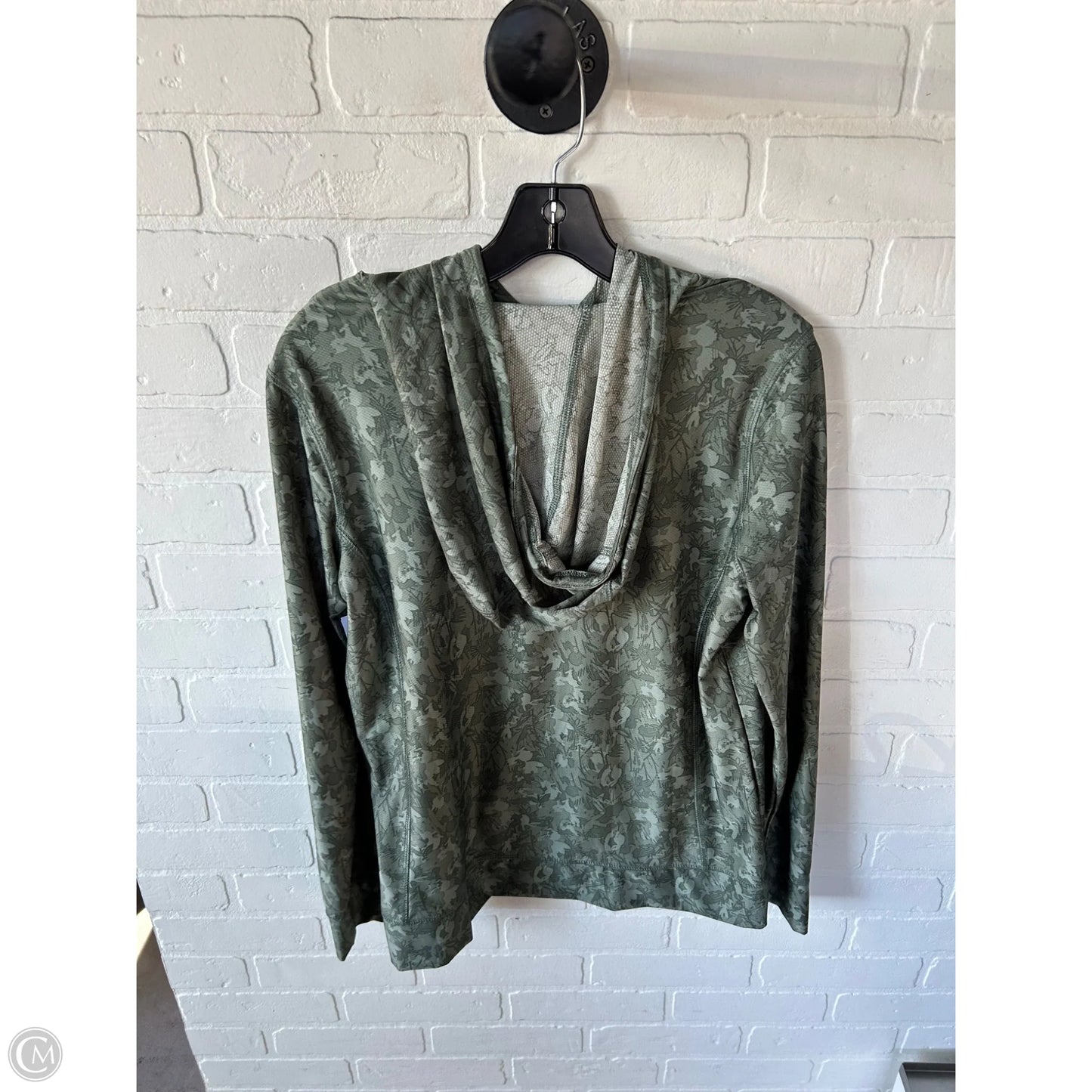 Athletic Top Long Sleeve Hoodie By Gerry In Green, Size: M