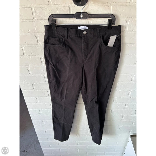 Jeans Straight By Loft In Black Denim, Size: 10