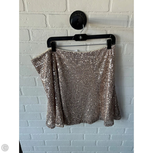 Skirt Mini & Short By Loft In Rose Gold, Size: 16