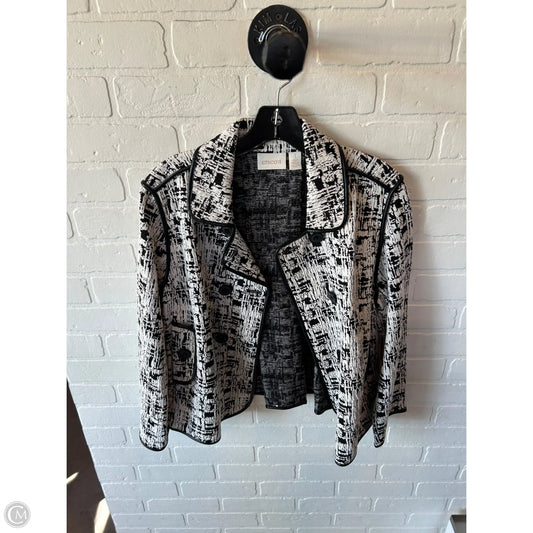 Blazer By Chicos In Black & White, Size: M