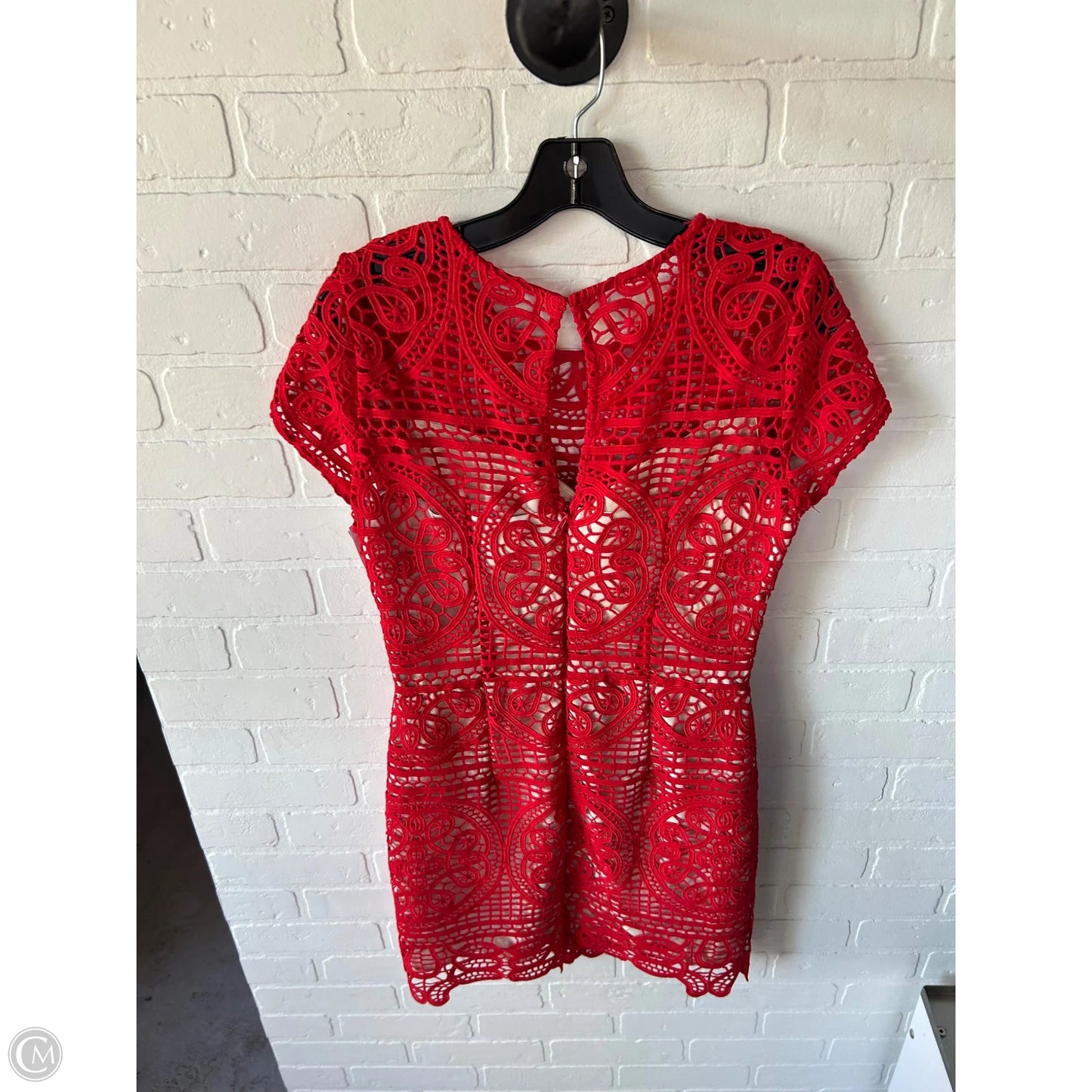 Dress Work By Boston Proper In Red & Tan, Size: S