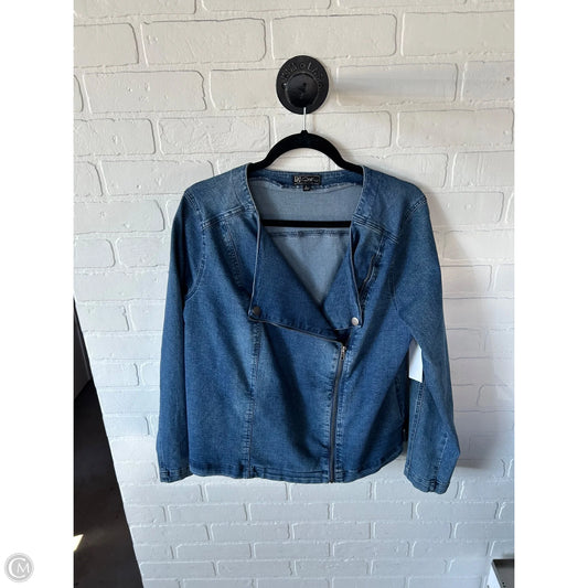 Jacket Denim By Clothes Mentor In Blue Denim, Size: L