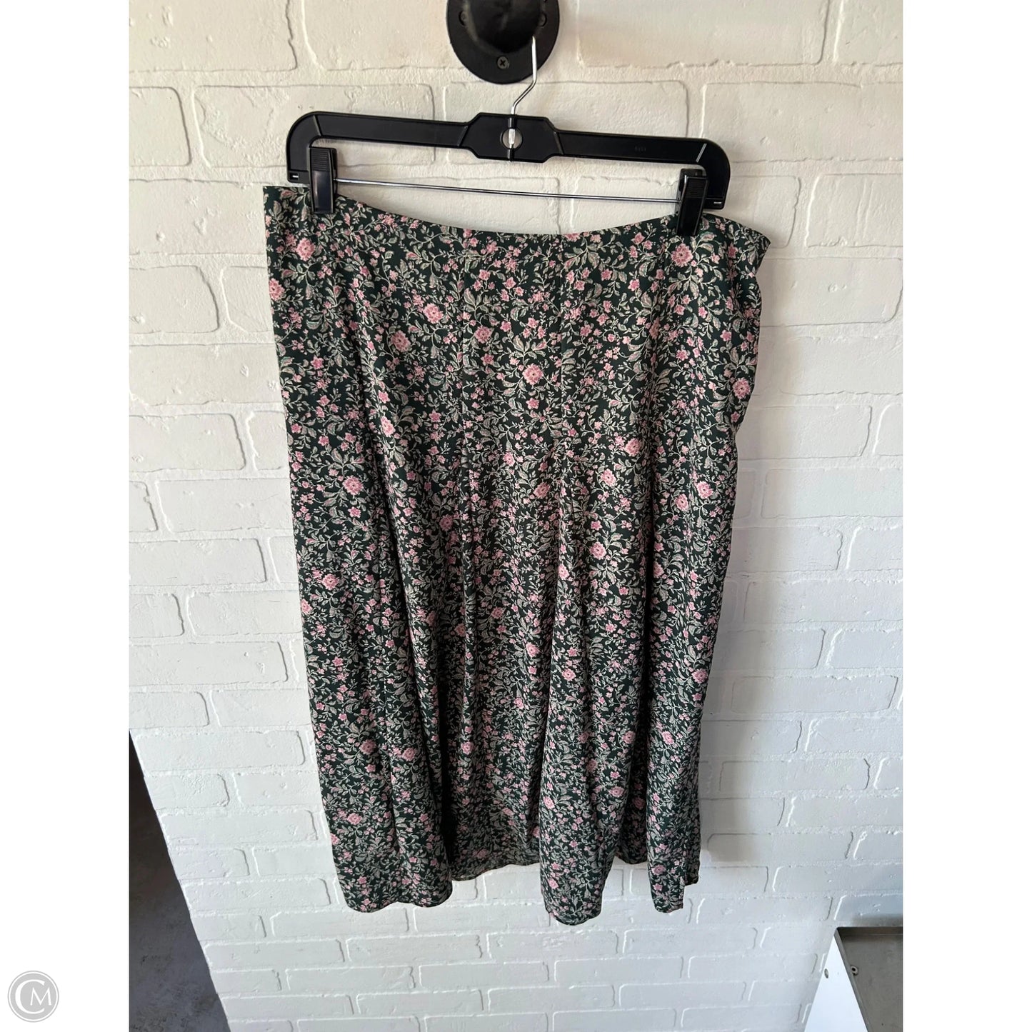 Skirt Midi By Lc Lauren Conrad In Green & Pink, Size: 14