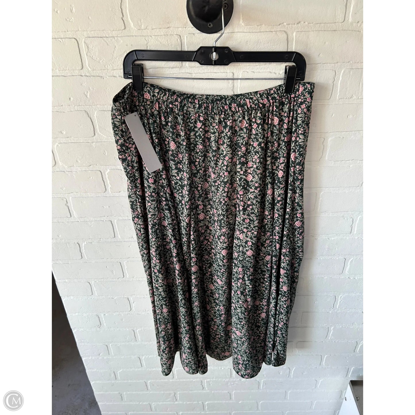 Skirt Midi By Lc Lauren Conrad In Green & Pink, Size: 14