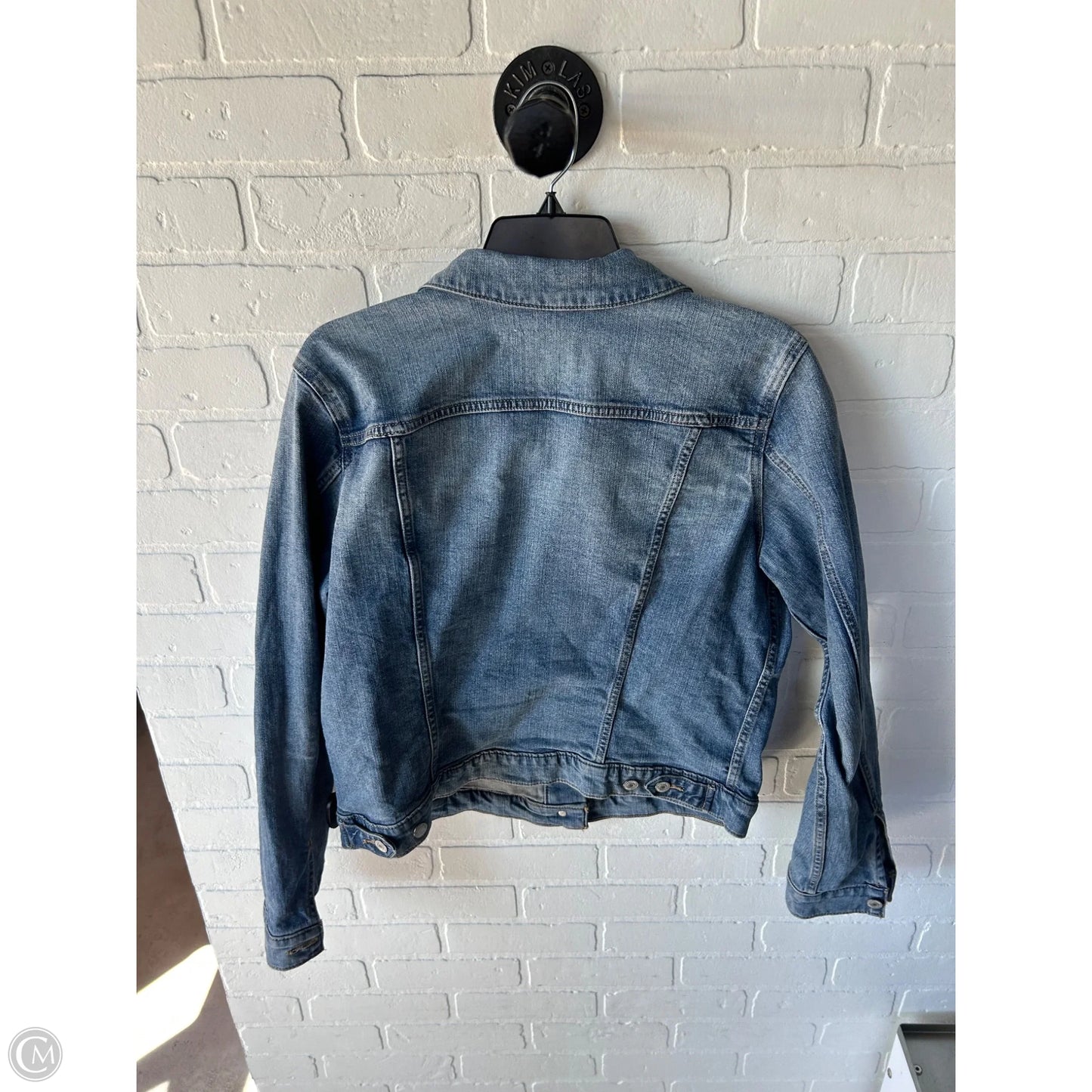 Jacket Denim By Lucky Brand In Blue Denim, Size: L