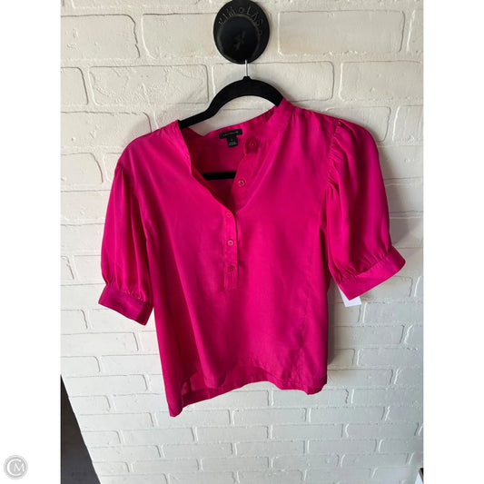 Top Short Sleeve By Ann Taylor In Pink, Size: S