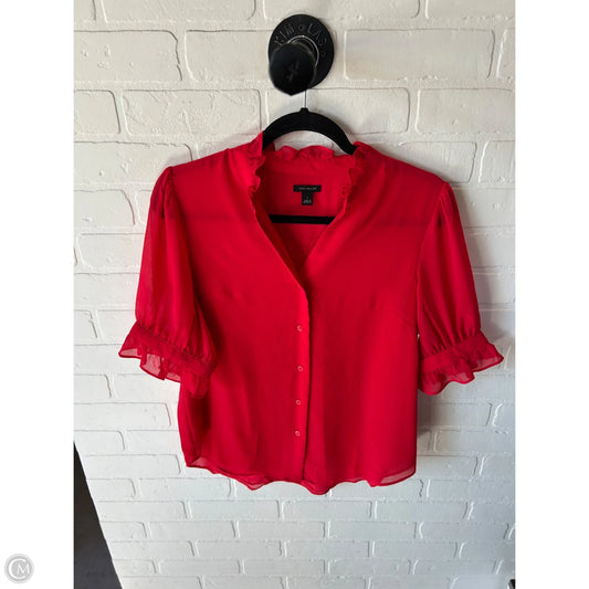 Top Short Sleeve By Ann Taylor In Red, Size: S