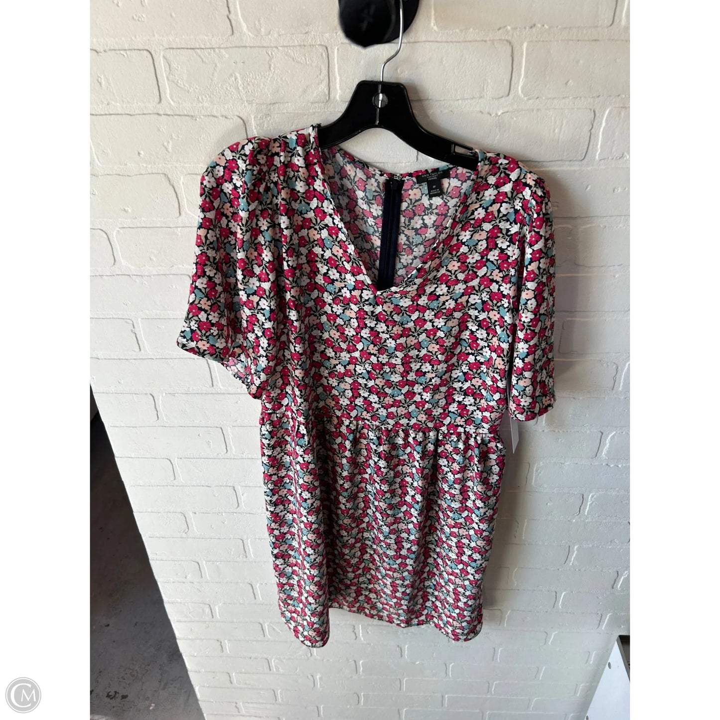 Dress Casual Short By Ann Taylor In Blue & Pink, Size: Mp