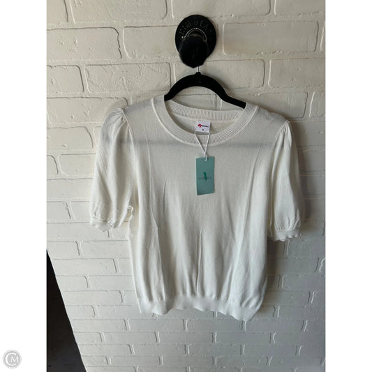 Sweater Short Sleeve By Cme In White, Size: M