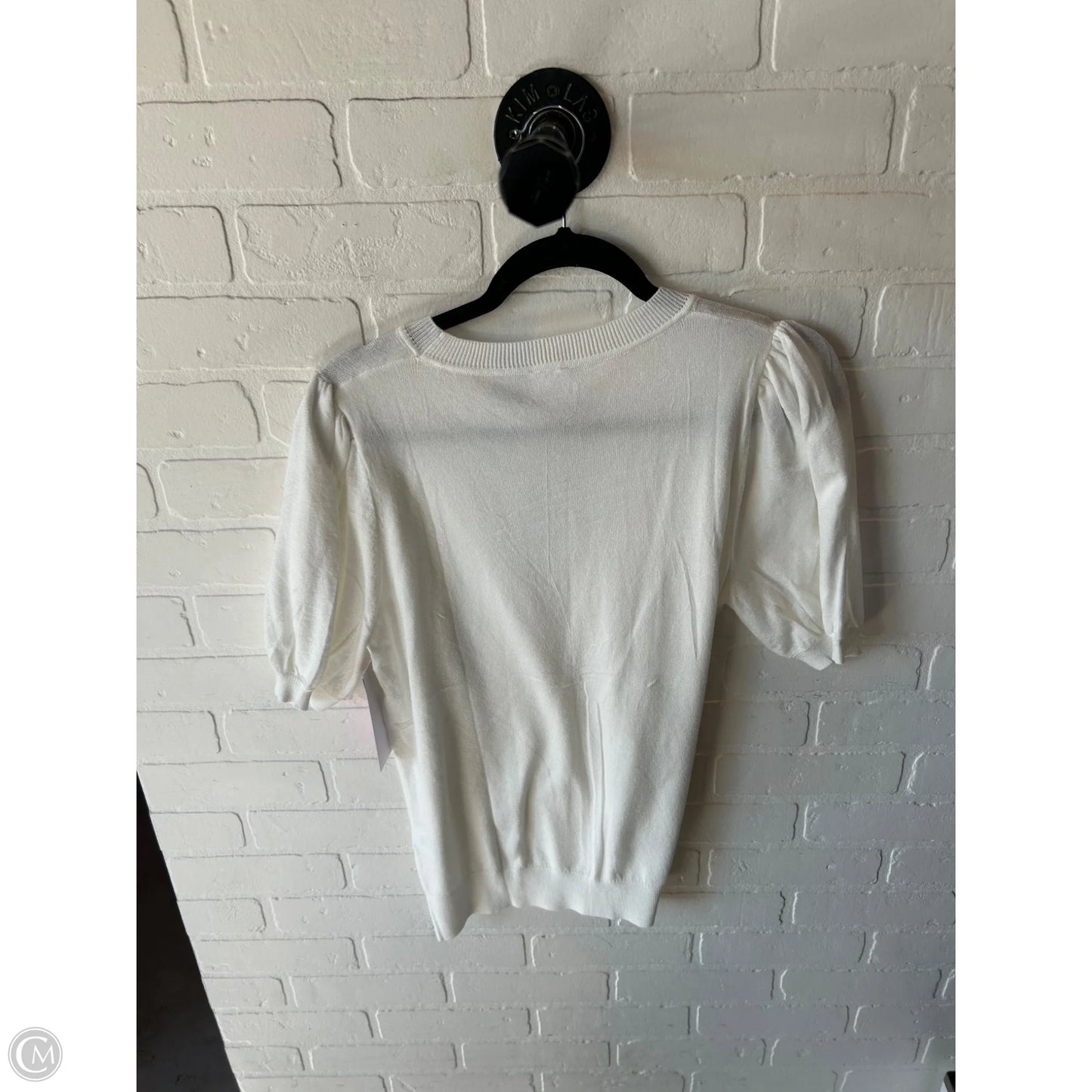 Sweater Short Sleeve By Cme In White, Size: M