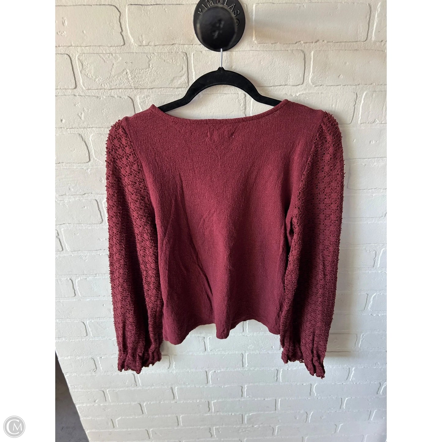 Top Long Sleeve By Madewell In Pink, Size: S
