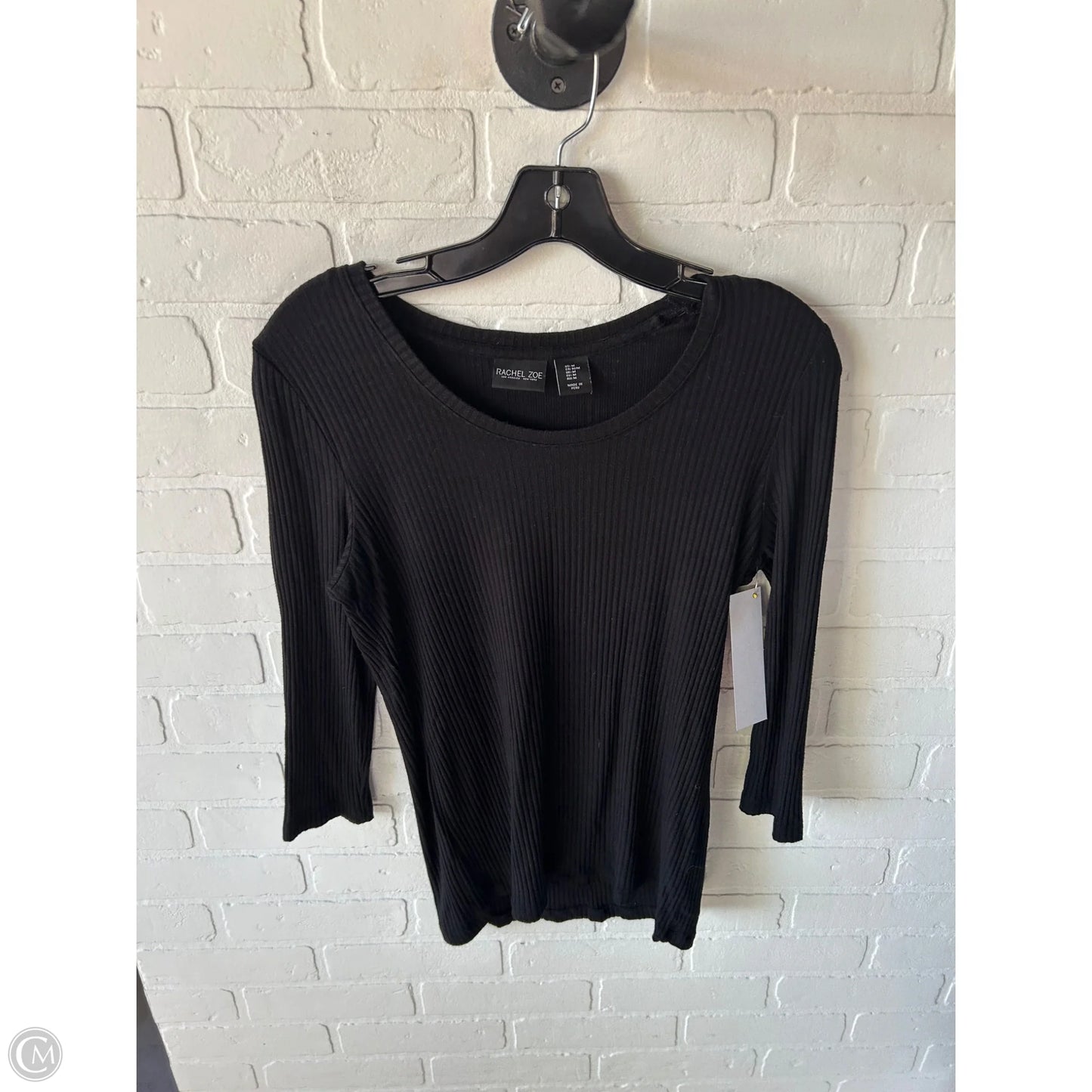 Top 3/4 Sleeve Basic By Rachel Zoe In Black, Size: M