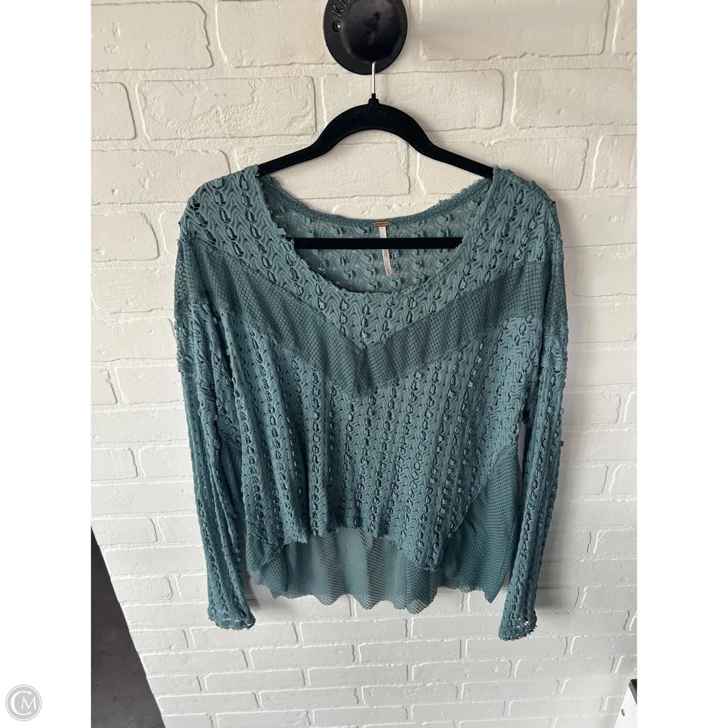 Top Long Sleeve By Free People In Blue, Size: M