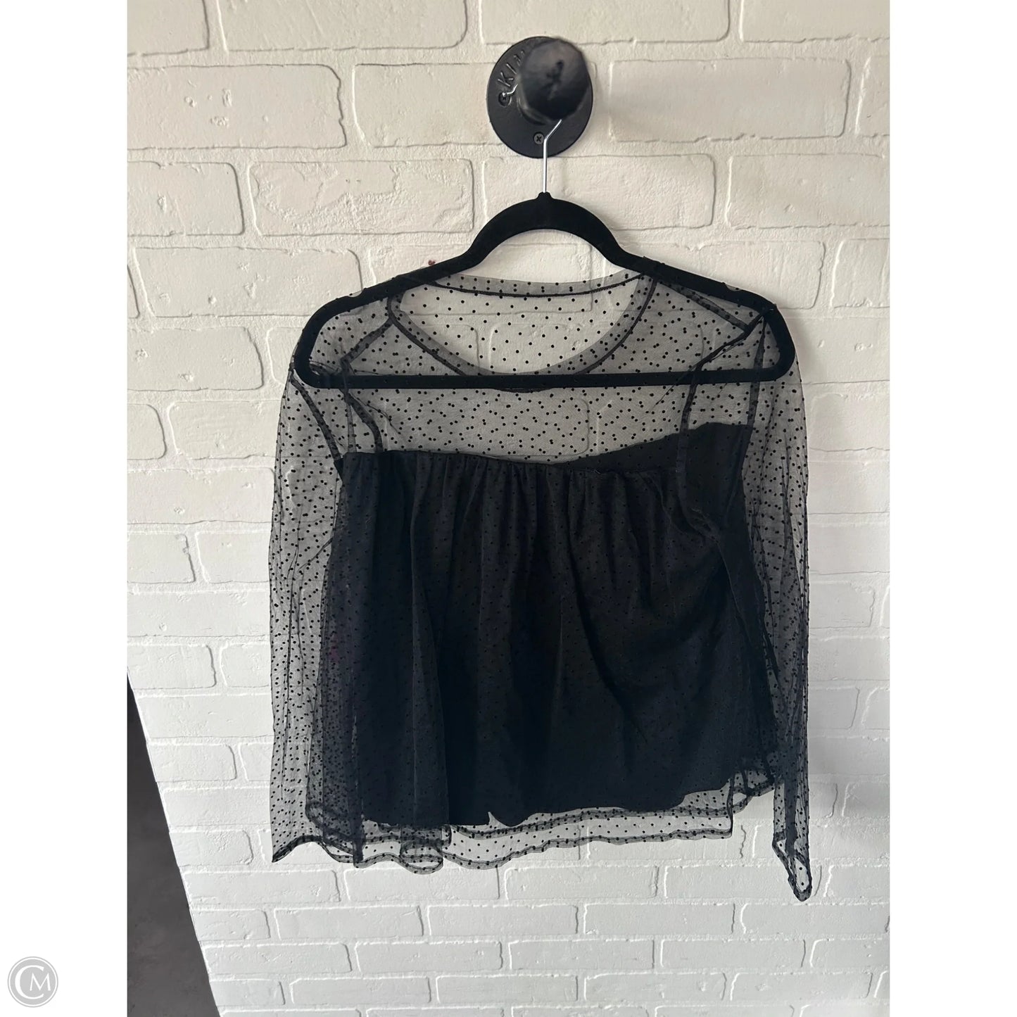 Top Long Sleeve By Banana Republic In Black, Size: M