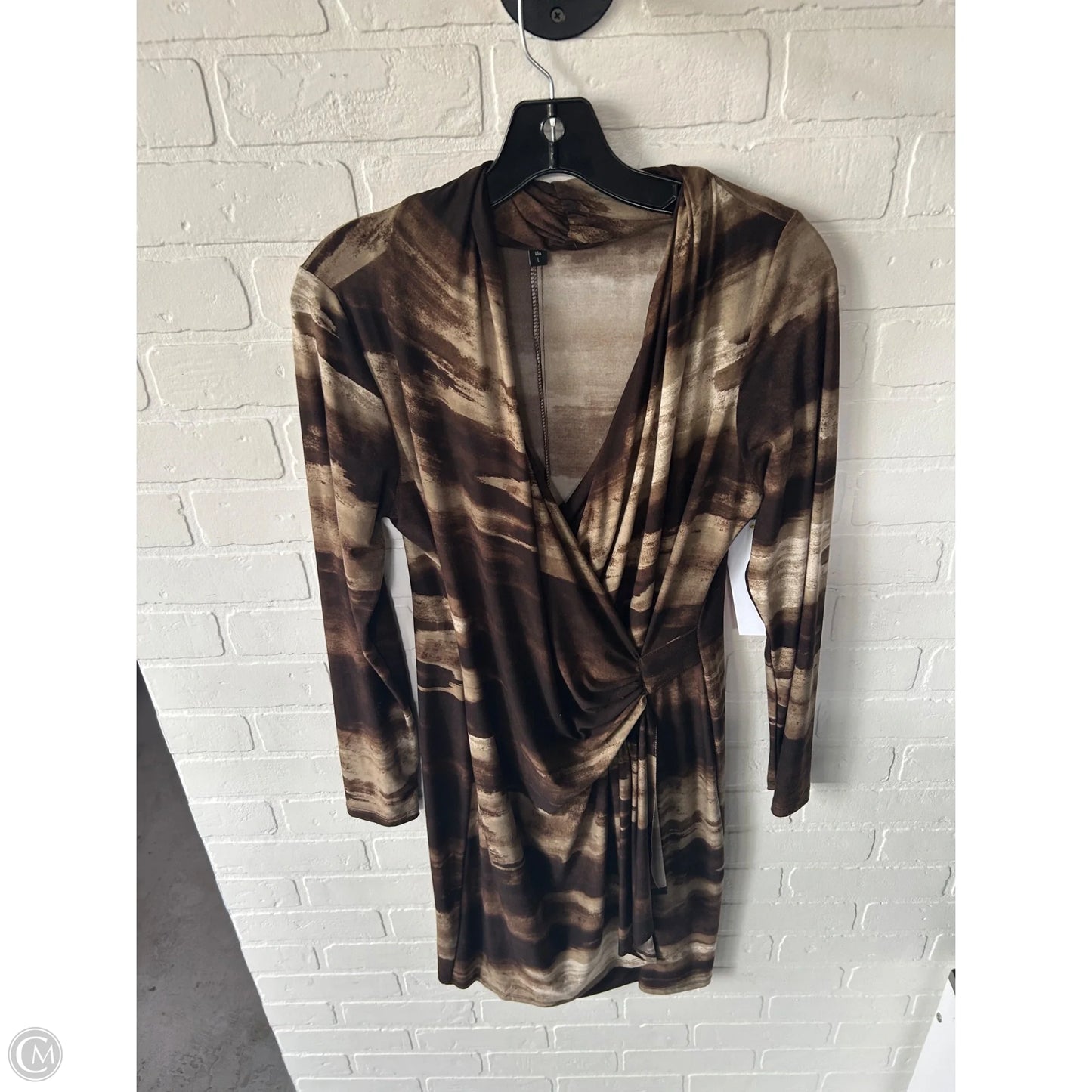 Dress Casual Short By Karen Kane In Brown, Size: L