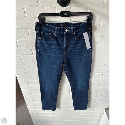 Jeans Straight By Banana Republic In Blue Denim, Size: 8