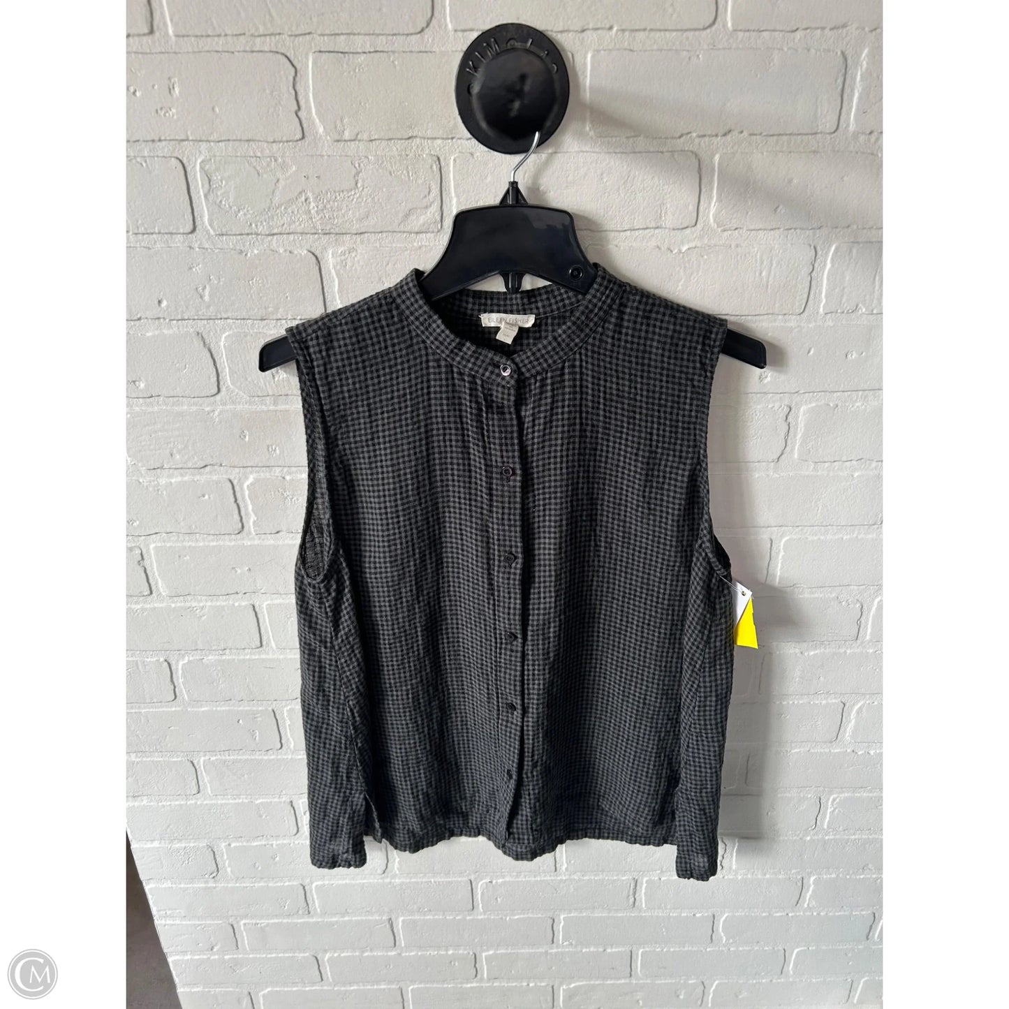 Top Sleeveless By Eileen Fisher In Black & Green, Size: M