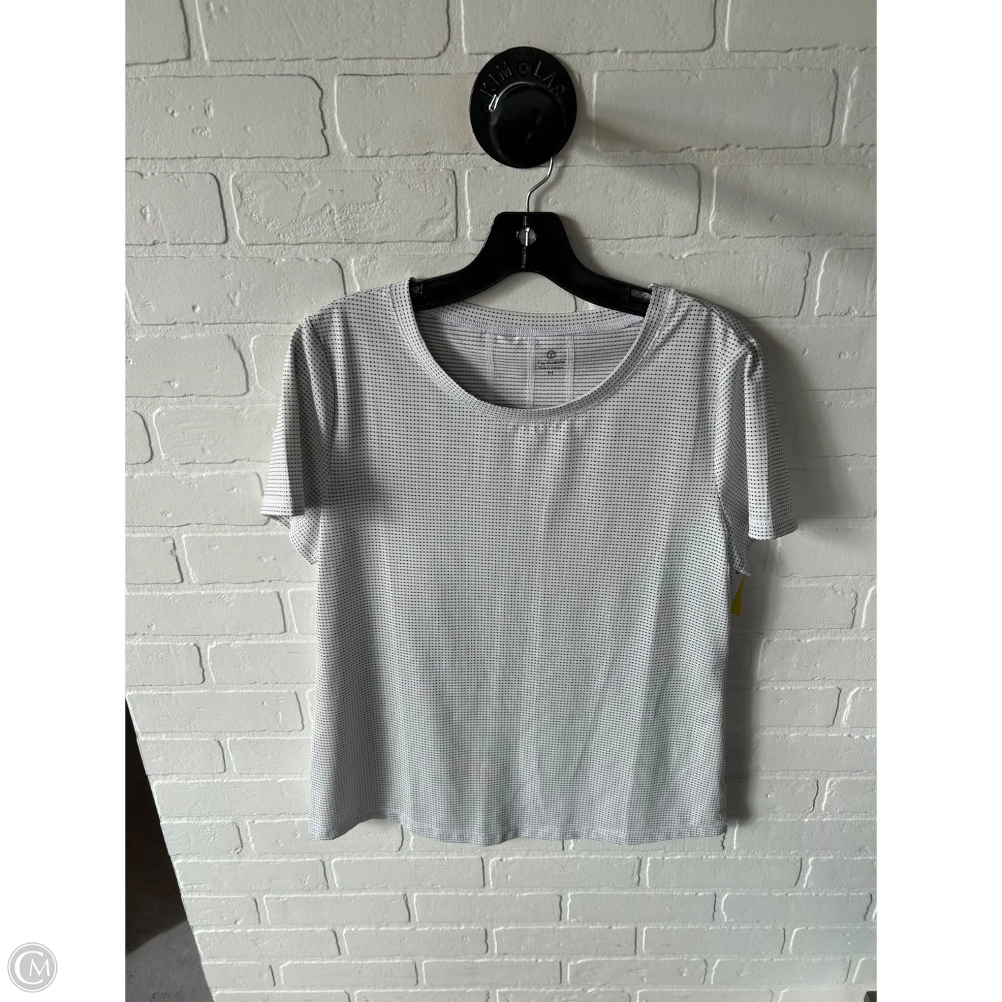 Athletic Top Short Sleeve By Talbots In Black & White, Size: M