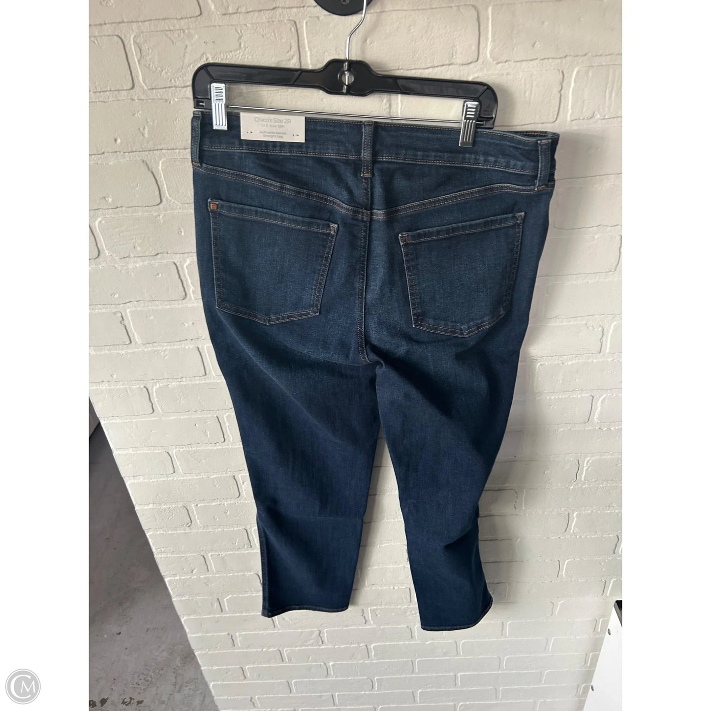 Jeans Straight By Chicos In Blue Denim, Size: 12
