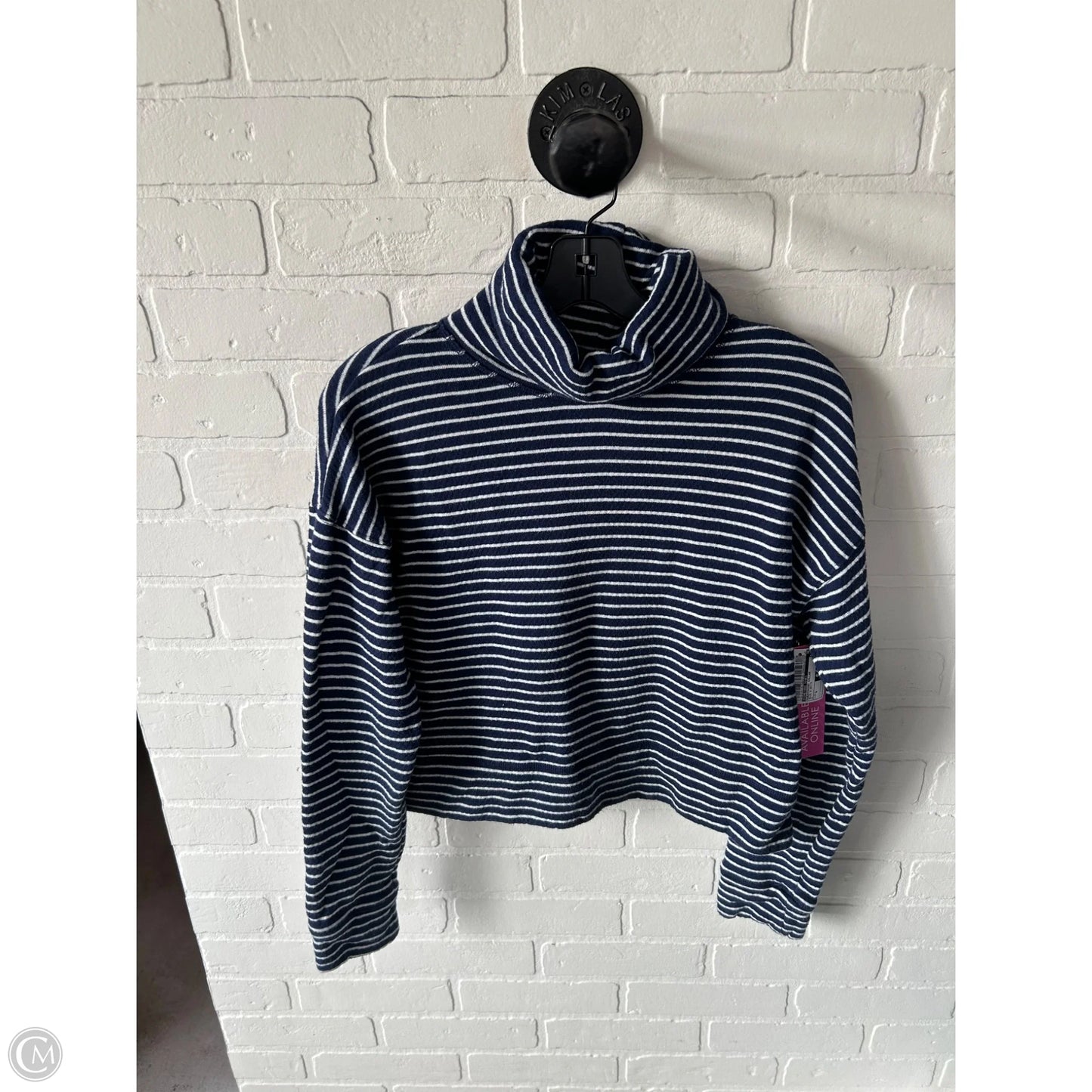 Sweatshirt Collar By Vineyard Vines In Blue & White, Size: S