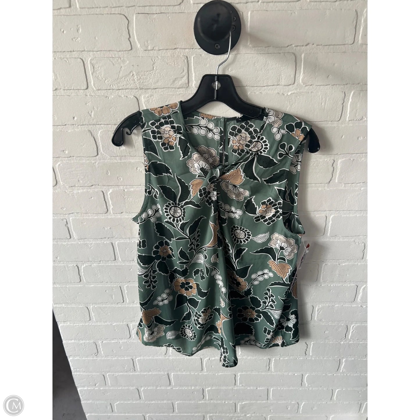 Top Sleeveless By Ann Taylor In Green, Size: M