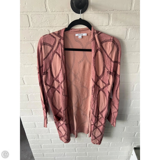 Sweater Cardigan By Chicos In Pink, Size: M