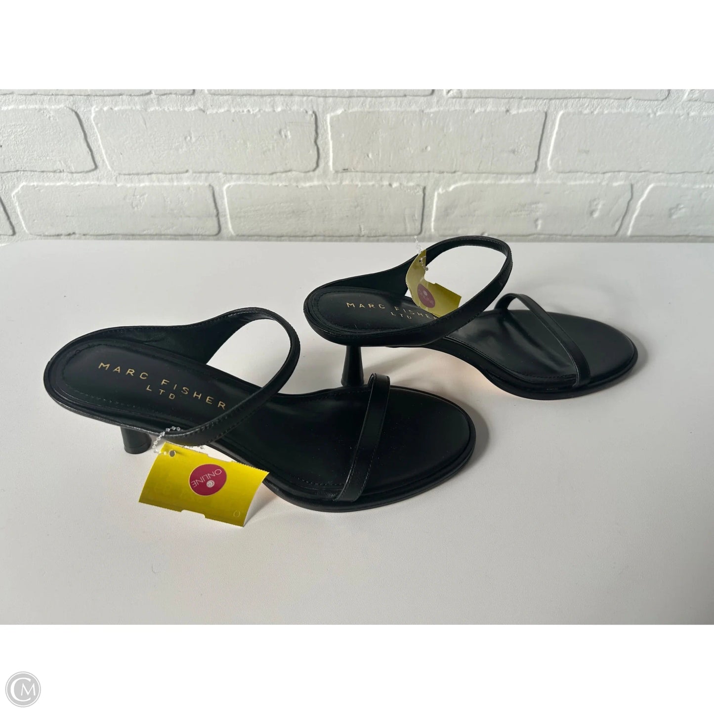 Sandals Heels Kitten By Marc Fisher In Black, Size: 6.5