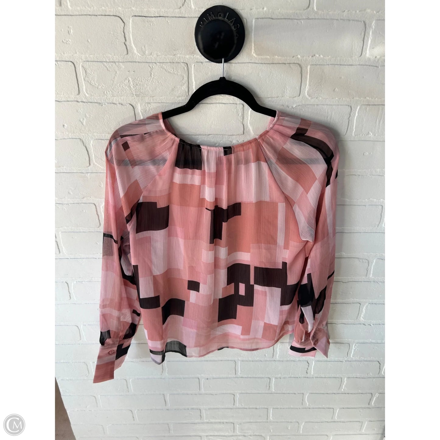 Top Long Sleeve By Calvin Klein In Pink, Size: Xs