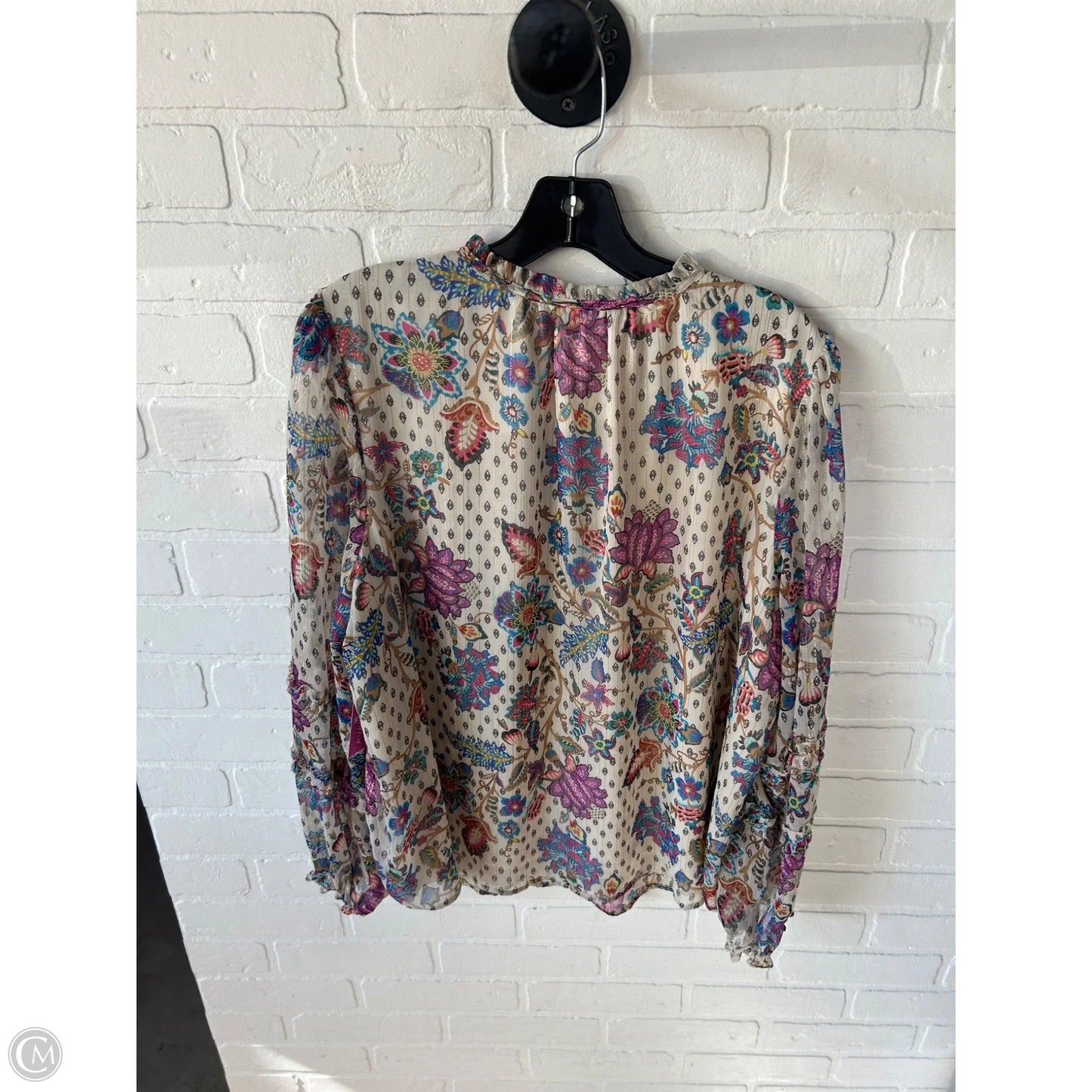 Top Long Sleeve By Loft In Purple & Tan, Size: Xl