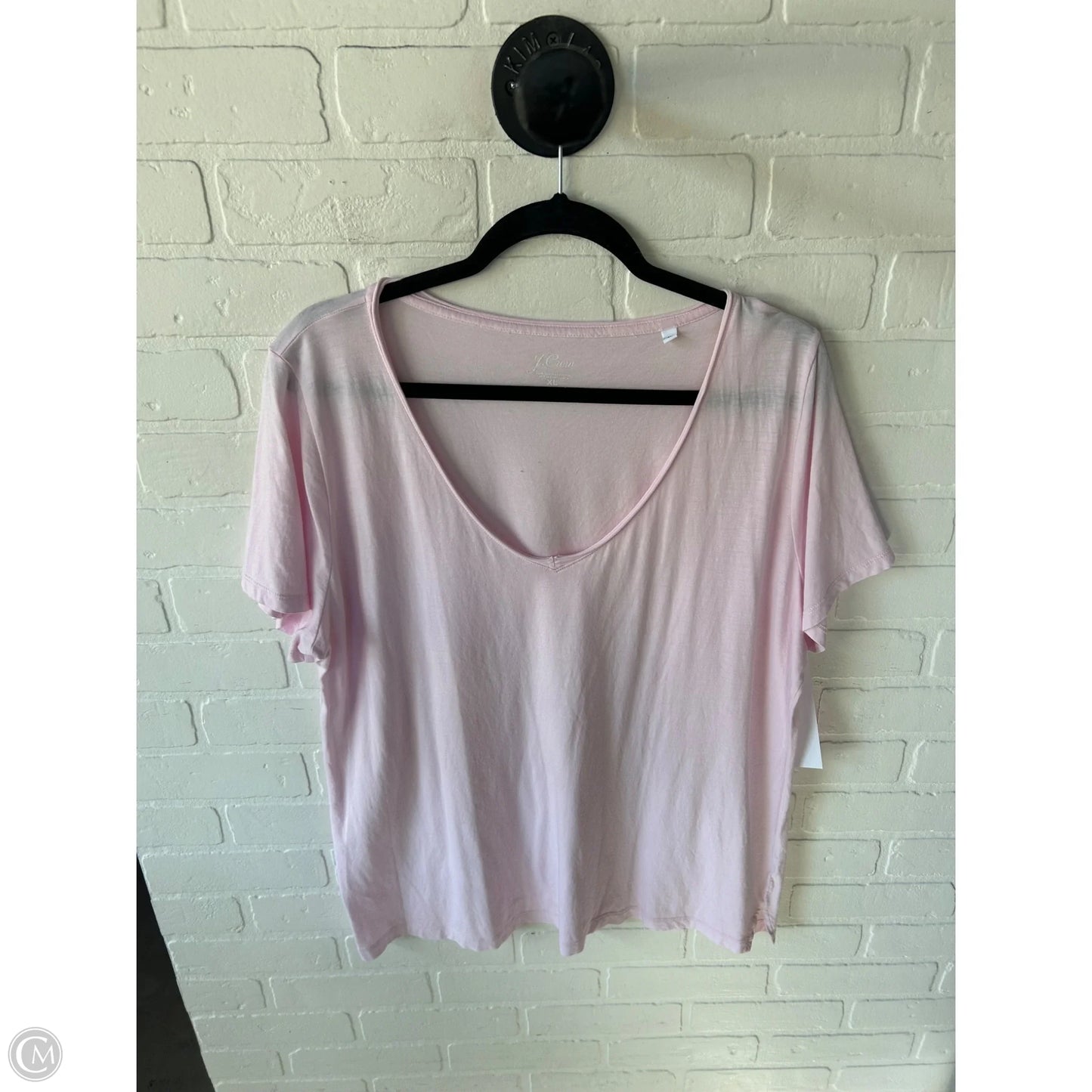 Top Short Sleeve Basic By J. Crew In Pink, Size: Xl
