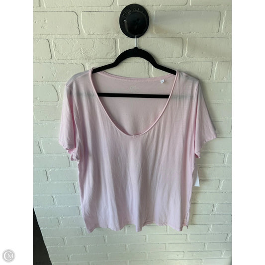 Top Short Sleeve Basic By J. Crew In Pink, Size: Xl