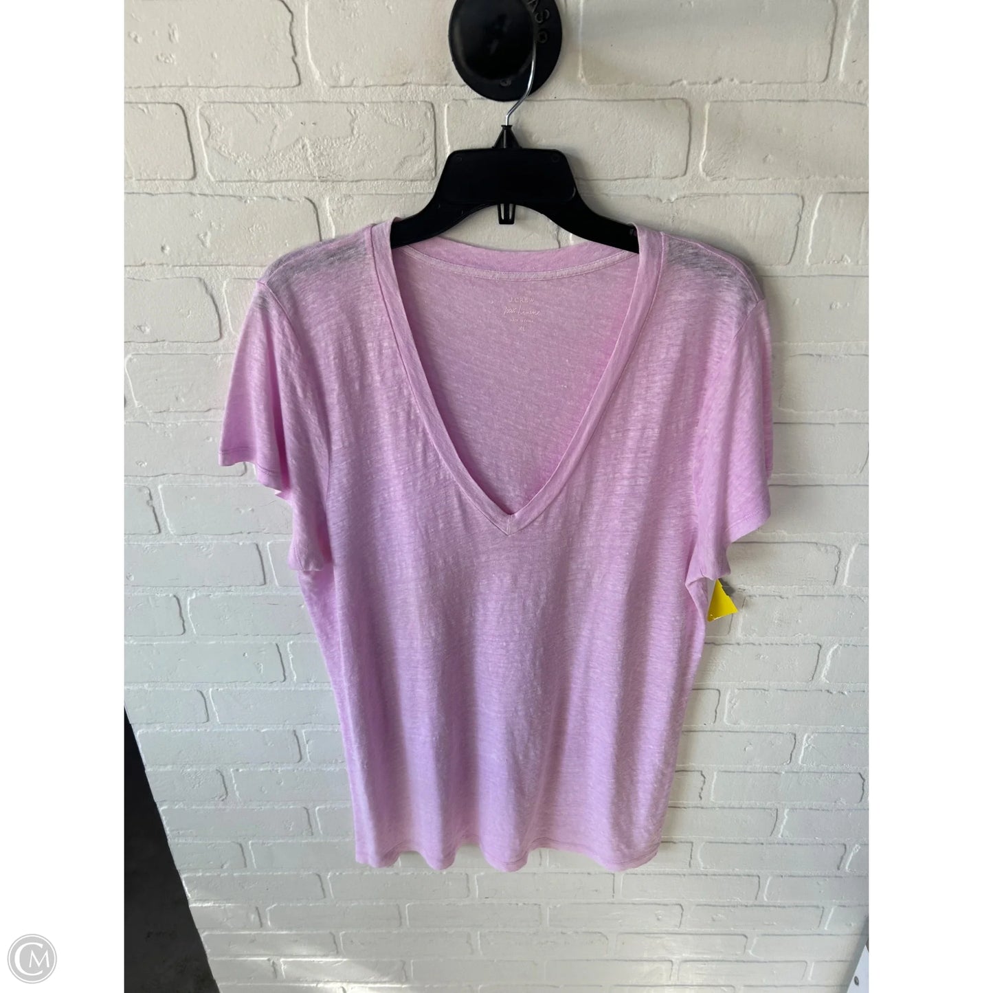 Top Short Sleeve Basic By J. Crew In Purple, Size: Xl