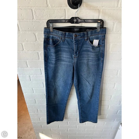 Jeans Straight By Curve Appeal In Blue Denim, Size: 8