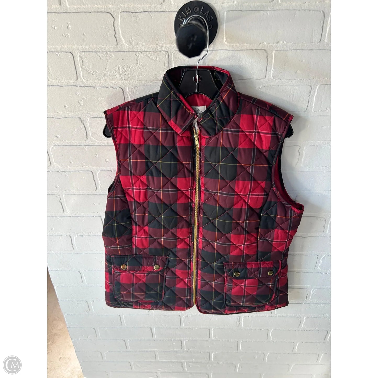 Vest Puffer & Quilted By St Johns Bay In Black & Red, Size: L