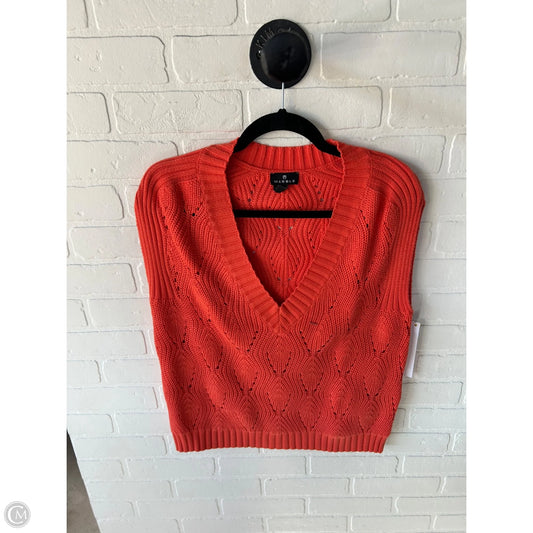 Vest Sweater By Clothes Mentor In Orange, Size: M