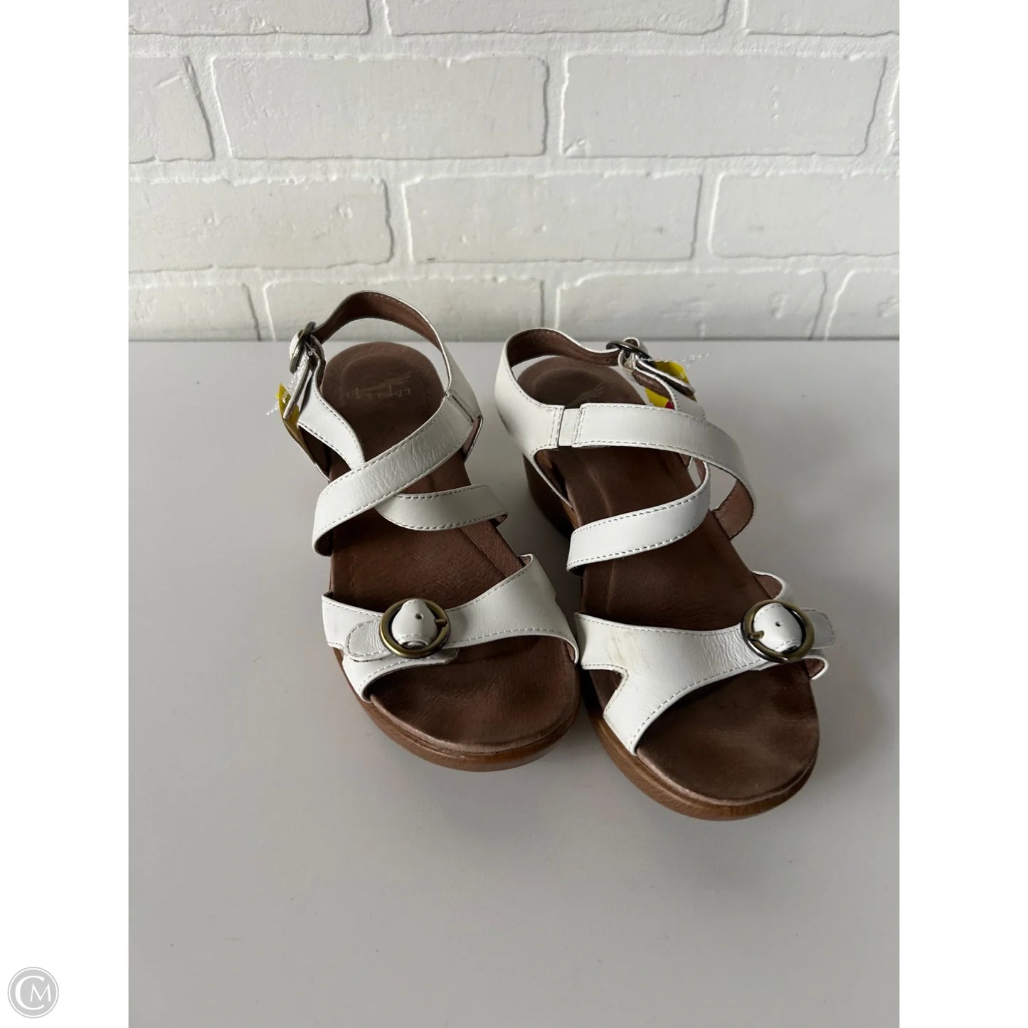 Sandals Heels Block By Dansko In White, Size: 6.5