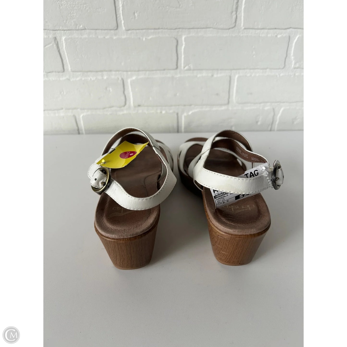 Sandals Heels Block By Dansko In White, Size: 6.5