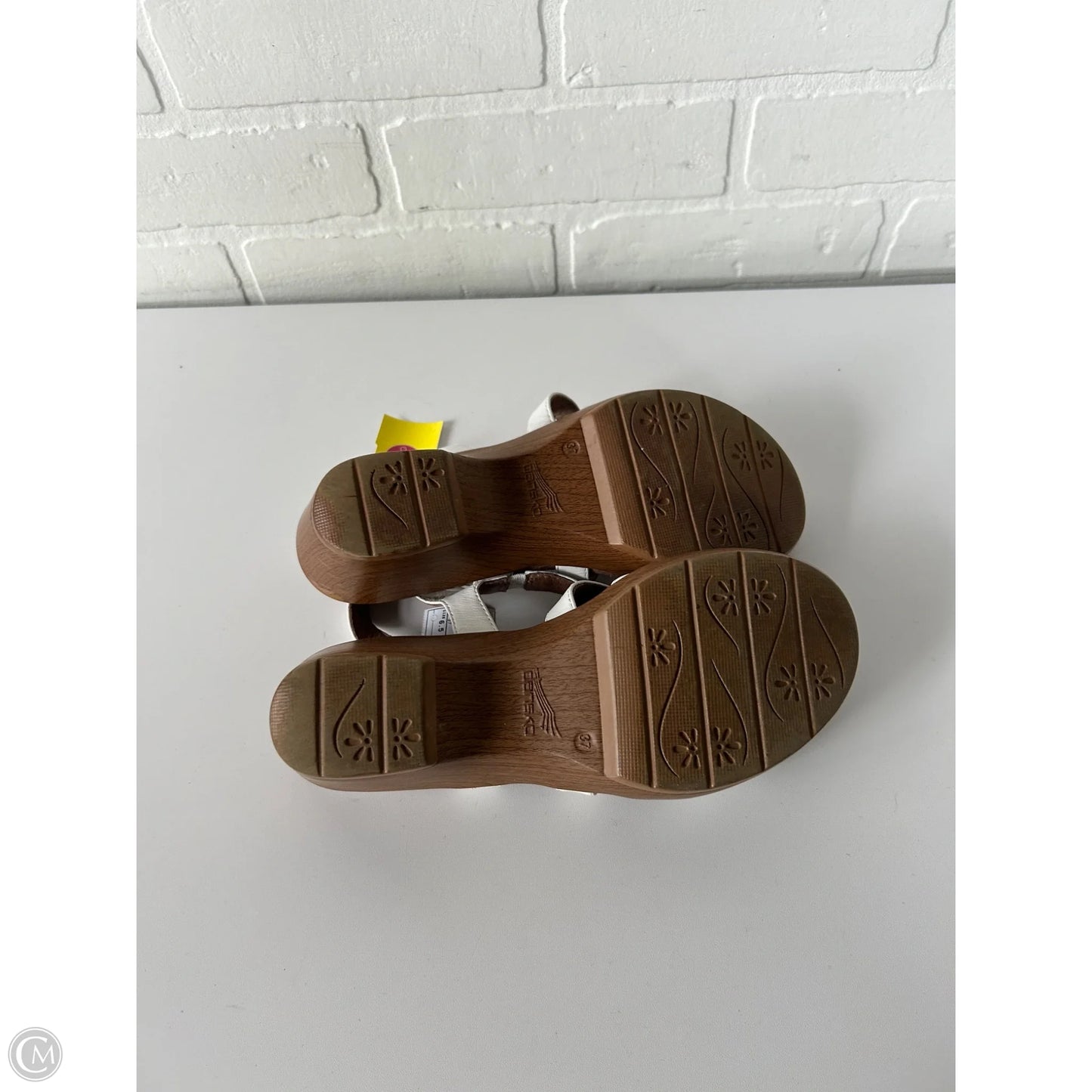 Sandals Heels Block By Dansko In White, Size: 6.5