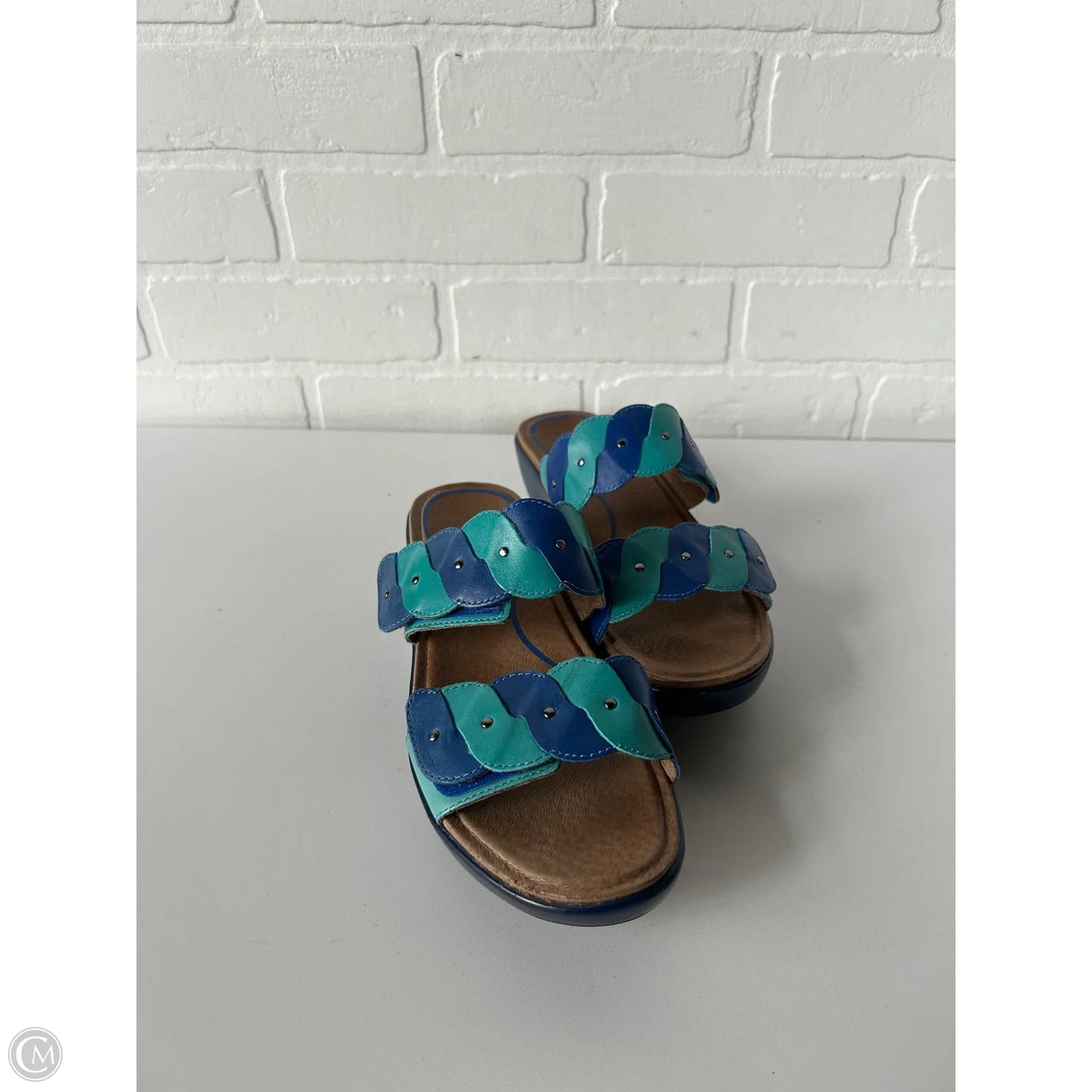 Sandals Heels Block By Dansko In Blue, Size: 7