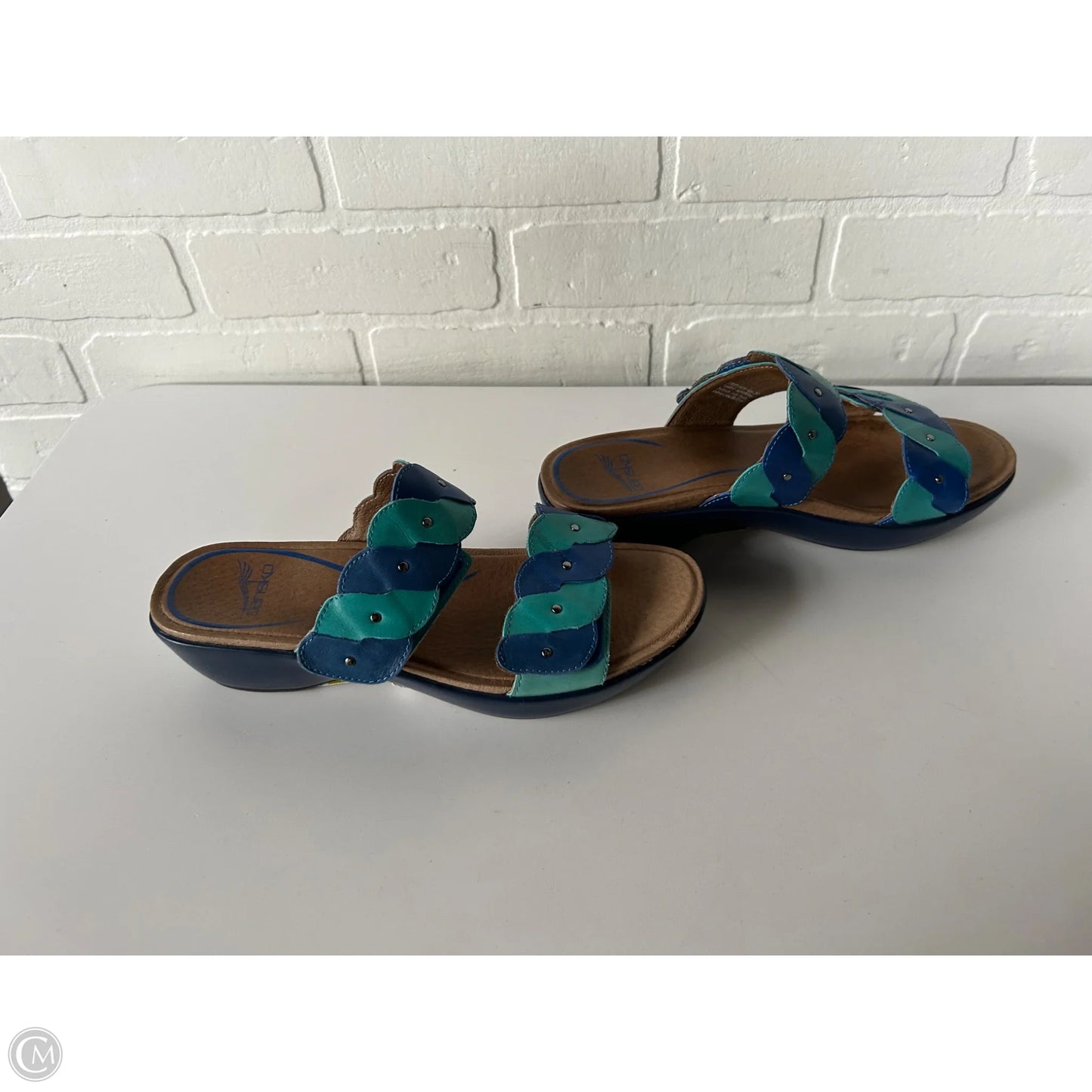 Sandals Heels Block By Dansko In Blue, Size: 7