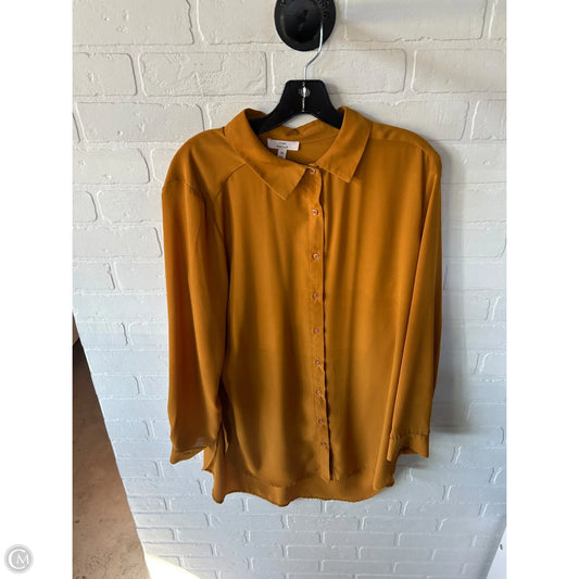 Tunic Long Sleeve By Como Vintage In Yellow, Size: M