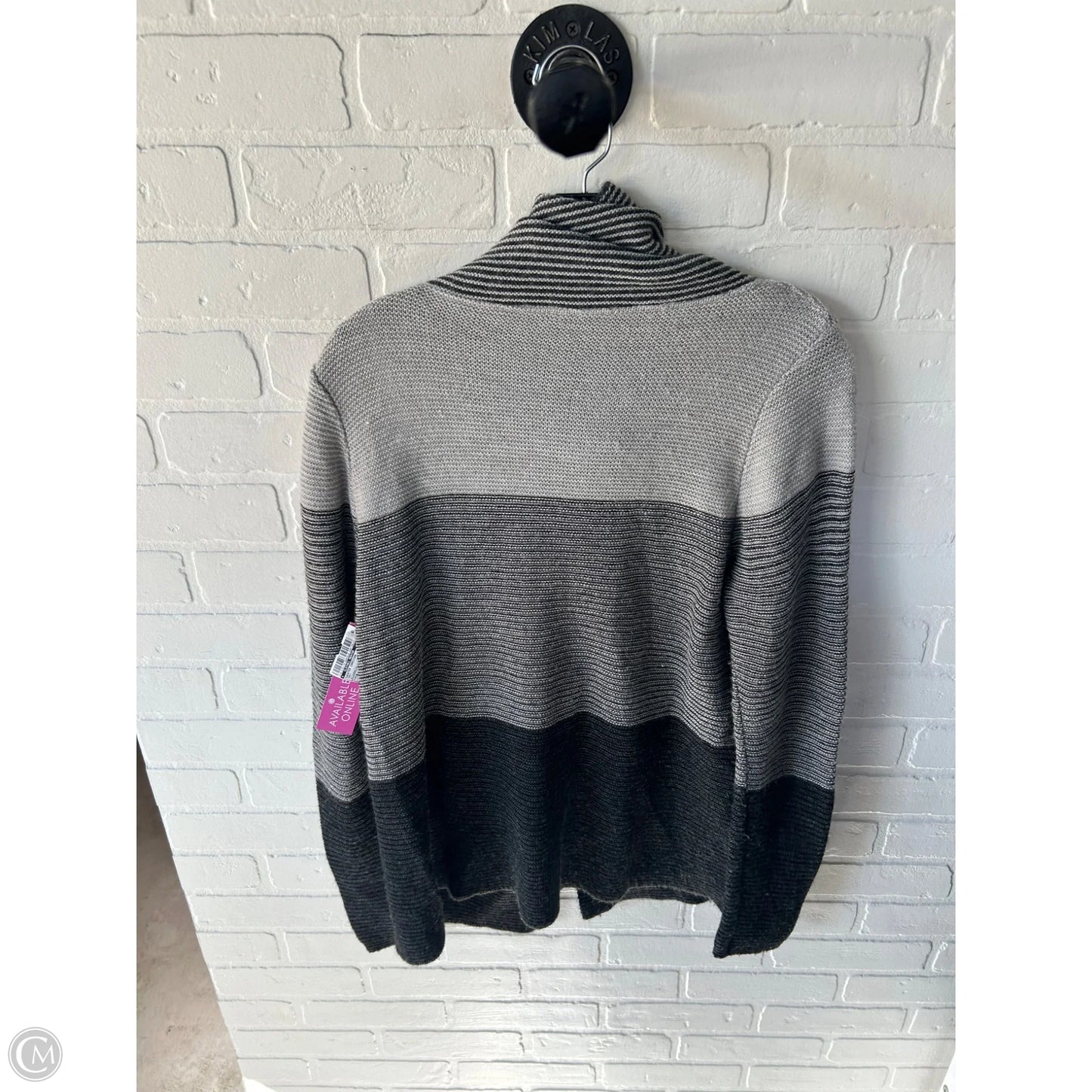 Sweater Cardigan By Clothes Mentor In Grey, Size: M