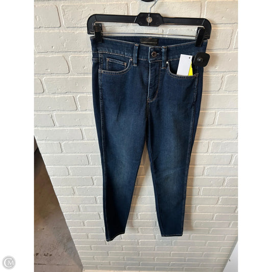 Jeans Skinny By White House Black Market In Blue Denim, Size: 0