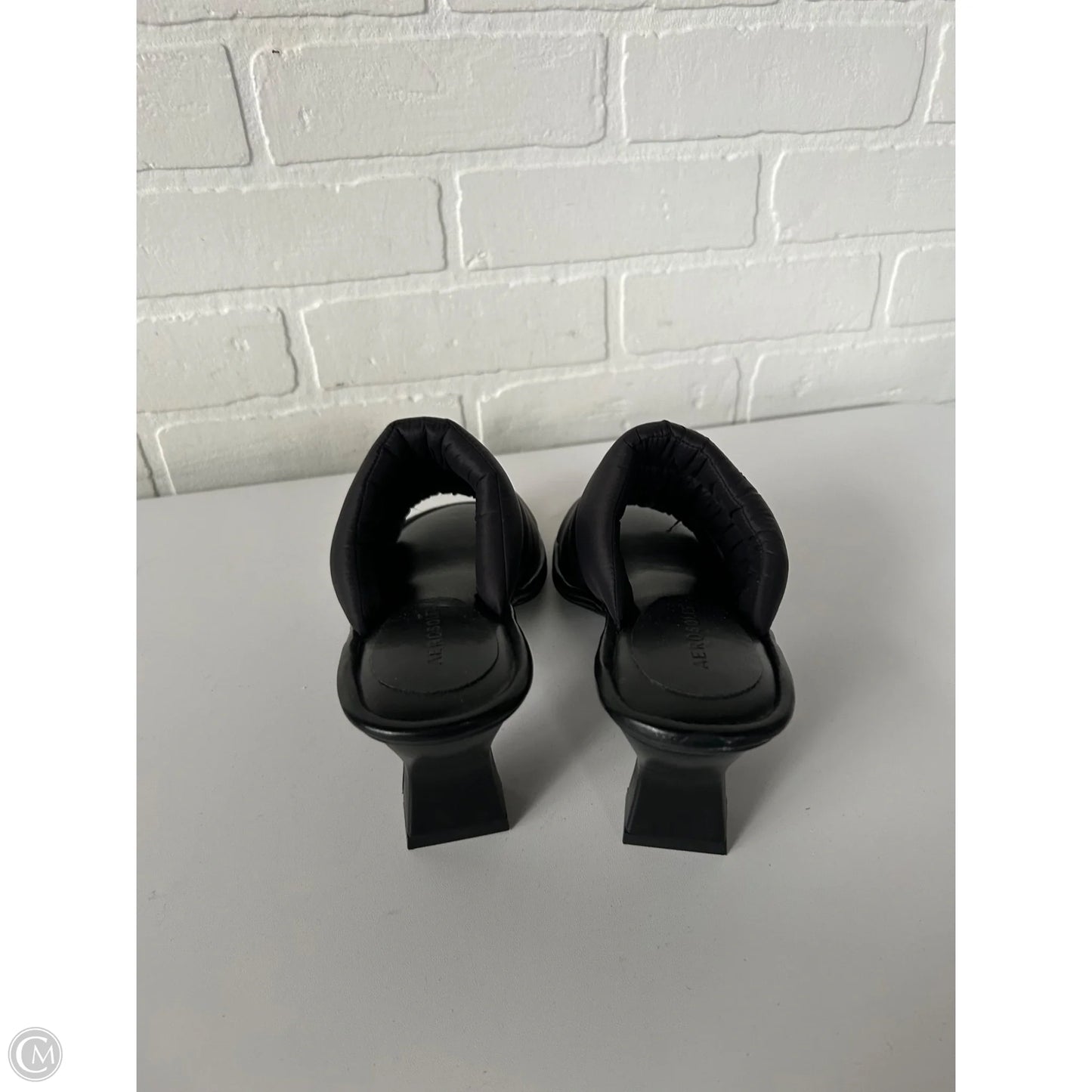 Sandals Heels Block By Aerosoles In Black, Size: 8.5