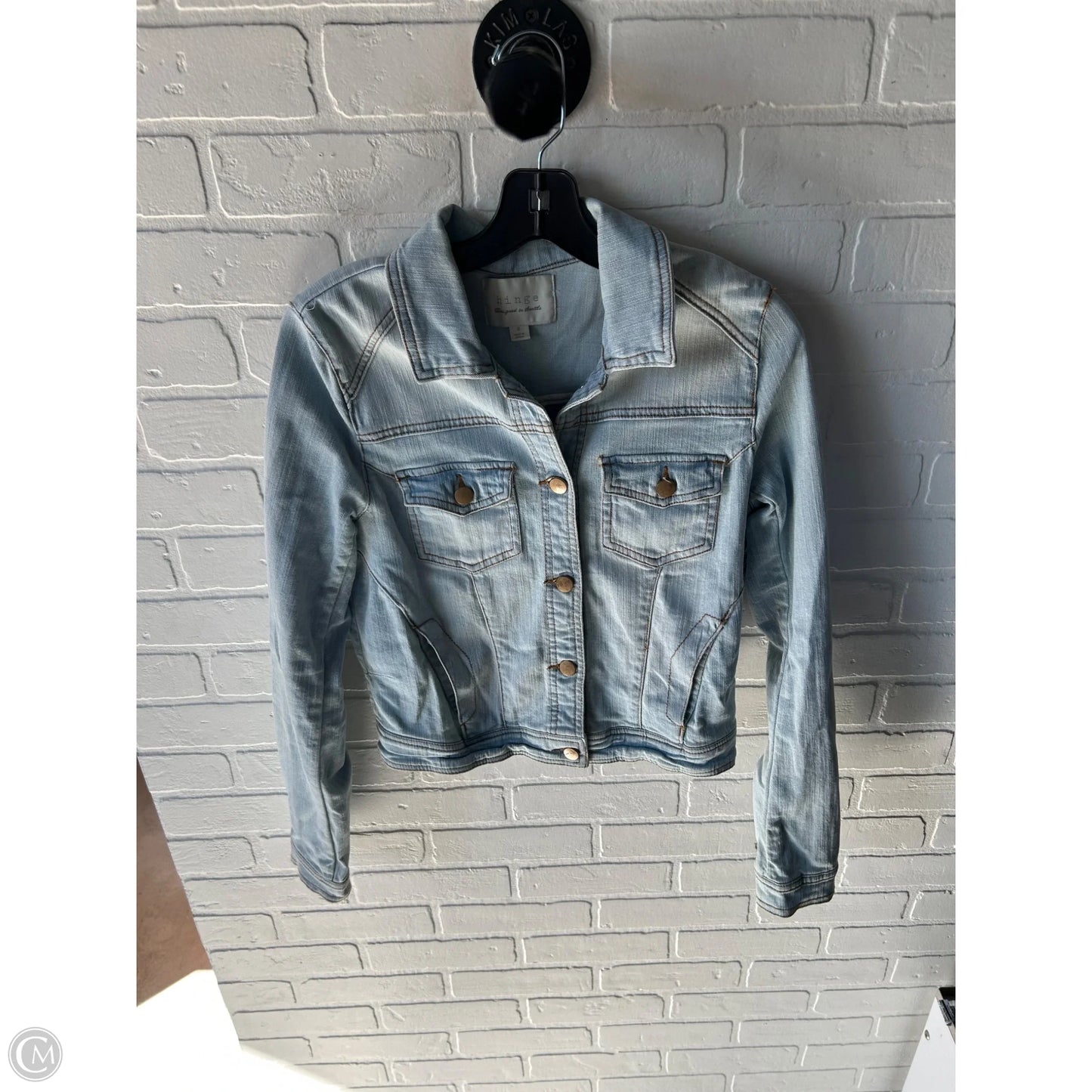 Jacket Denim By Hinge In Blue Denim, Size: S
