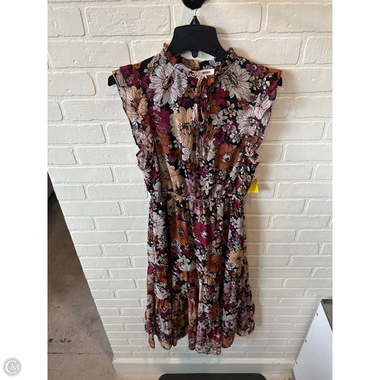 Dress Casual Midi By Steve Madden In Black & Purple, Size: M