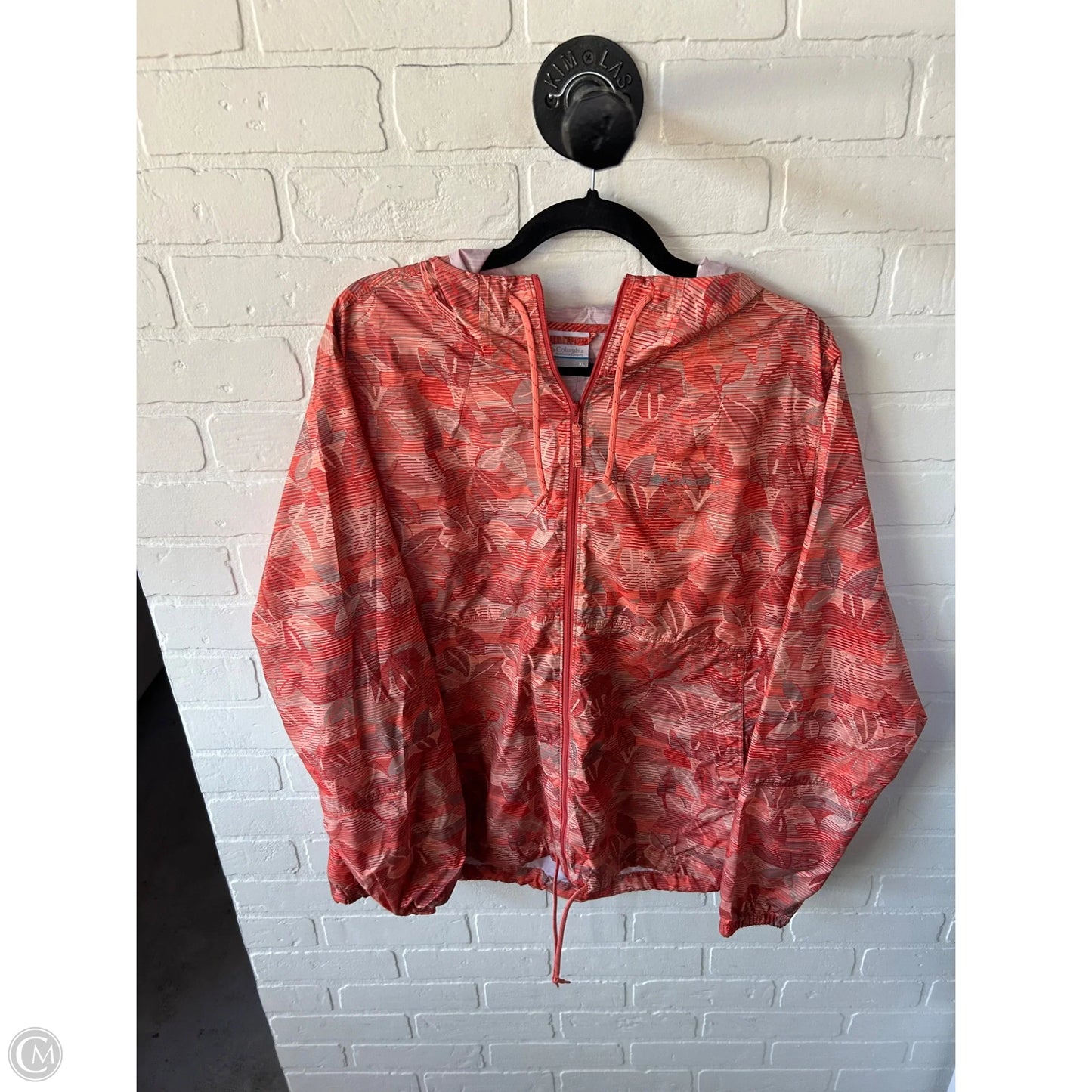 Jacket Windbreaker By Columbia In Orange, Size: Xl
